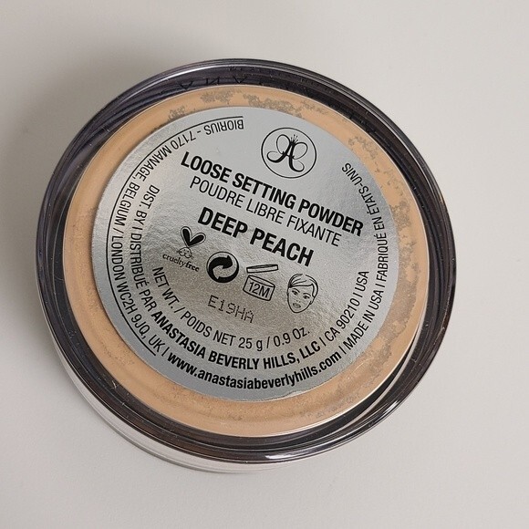 New Anastasia Beverly Hills Deep Peach Loose Setting Powder Makeup - Picture 5 of 8